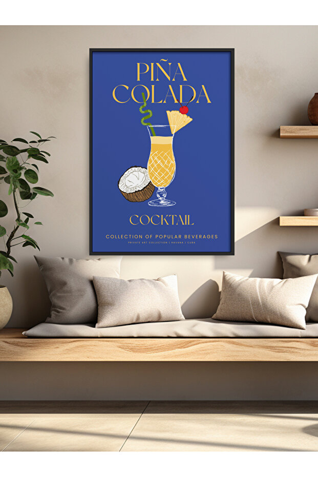 Single Framed Cocktail Series Painting Modern Poster Painting Tk/410