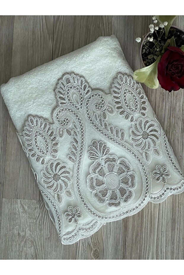 Olla velvet towel cream 50 × 90