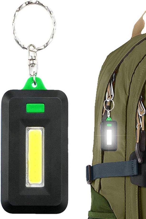 Taşınabilir Pilli Fener Cob Led Seyahat Feneri Cep Boyutlu Anahtarlıklı - 5