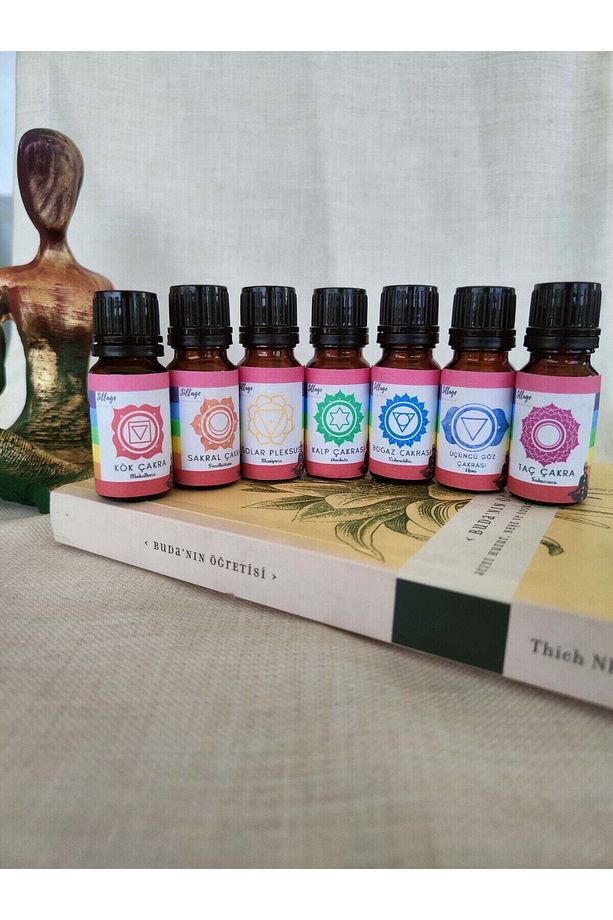 7 Çakra Aromaterapi Saf Esansiyel Uçucu Yağ Meditasyon Buhurdanlık Yağı Difüzör Esansı 10ml 7 adet - 2