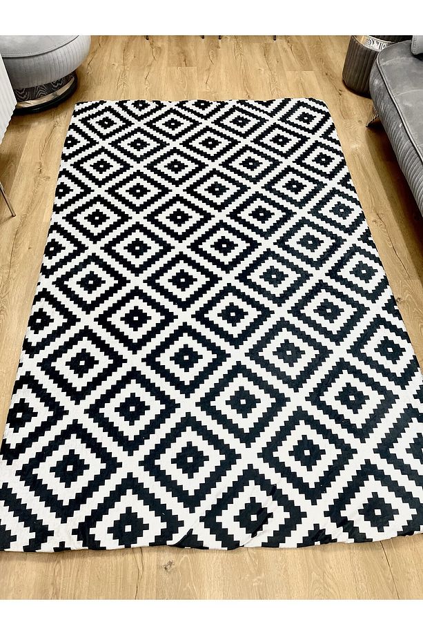 Soft Kadife Kumaştan Lastikli Halı Örtüsü - 4