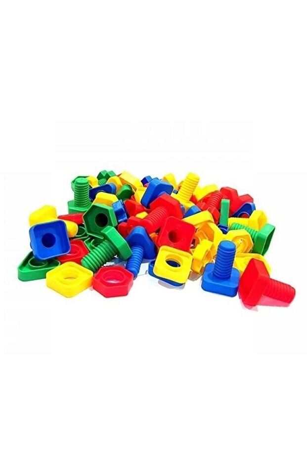 لعبة تجميع براغي هندسية مكونة من 64 قطعة - 1