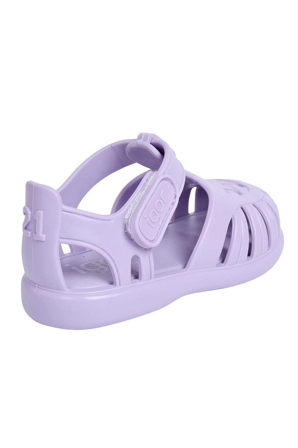 S10271 Tobby Solid Lila Çocuk Sandalet - 4