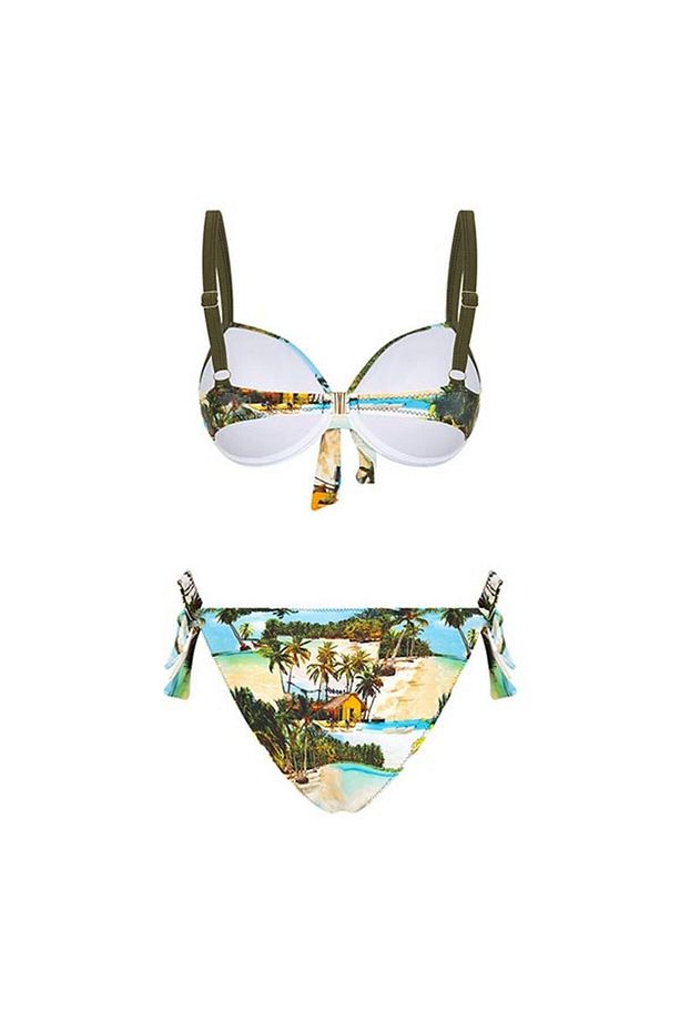 Önü Bağlamalı Kaplı Bikini Takımı - 3