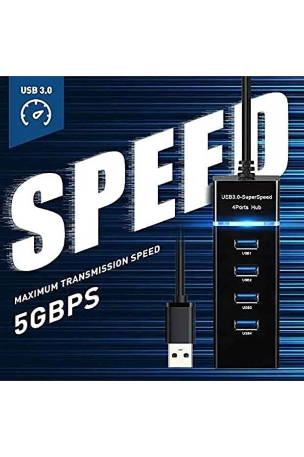 USB ÇOKLAYICI, 4 Girişli Usb Çoğaltıcı -3.0 - 4 Port Usb Hub... - 2