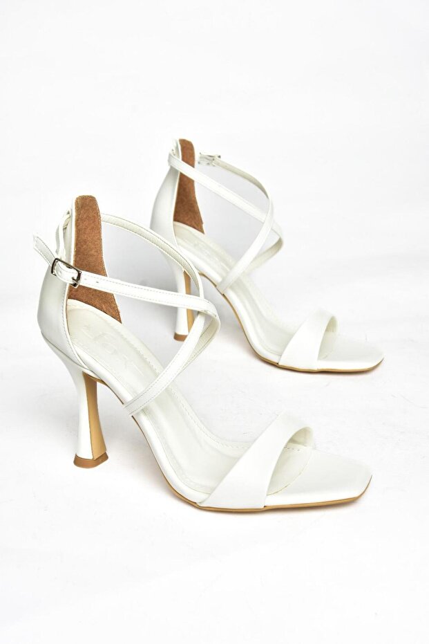 S569815409 Fehér női estélyi cipő - 6