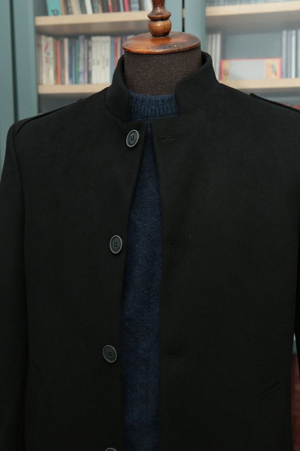 Kaşmir Karışımlı Yün Slim Fit Kışlık Kaban - 2