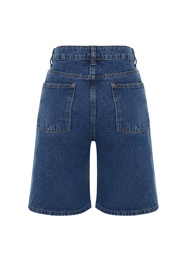 Mavi Kargo Cepli Normal Bel Denim Bermuda TWOSS24SR00014 - 8