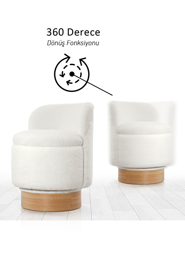 Belish Dönen Teddy Puf - 4