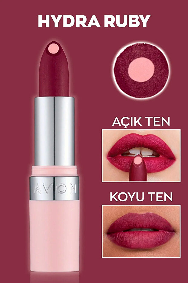 Hydramatic Mat Ruj Ruby 2'li + Lovider Cep Aynası Hediye - 4