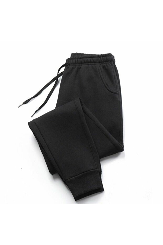 Black Basic Model Sweatpants - 4