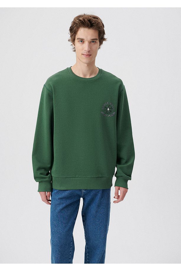 Tazmanya Canavarı Baskılı Yeşil Sweatshirt 0611667-71580 - 3