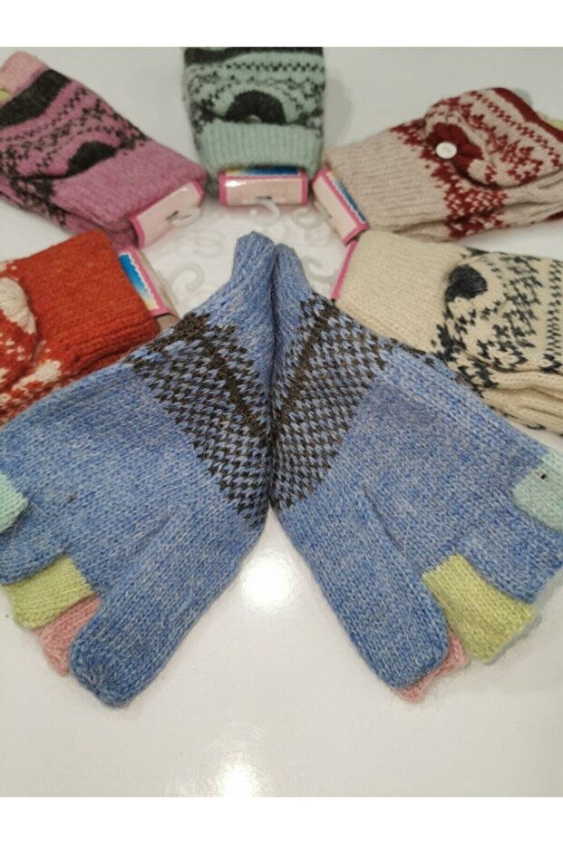 Kapaklı Yün Eldiven 6 Lı - 2