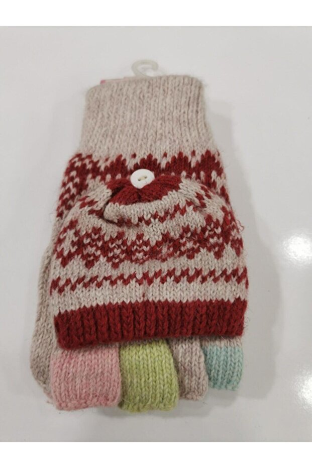 Kapaklı Yün Eldiven 6 Lı - 6