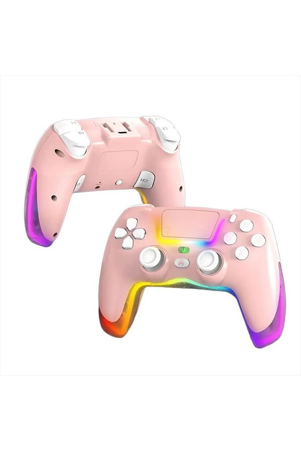 PS4 Kol Kablosuz Gamepad Oyuncu Kol /Çift Titreşim/6 Eksenli RGB Mod/PS4/Switch/PC/Androd/İphone - 1