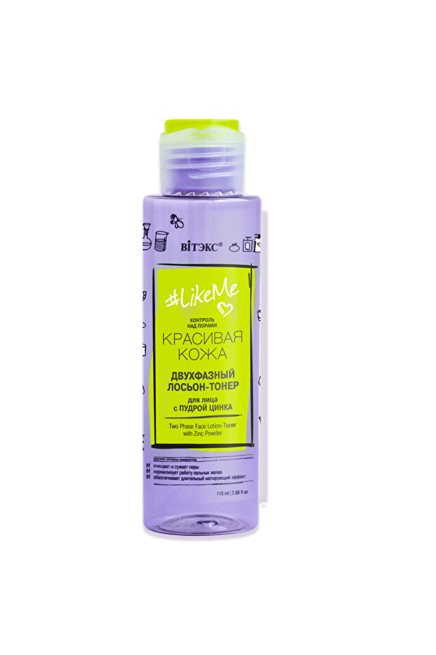 Vitex # Likeme Two Phase Facial Tonic Containing Zinc Powder (115 ml)