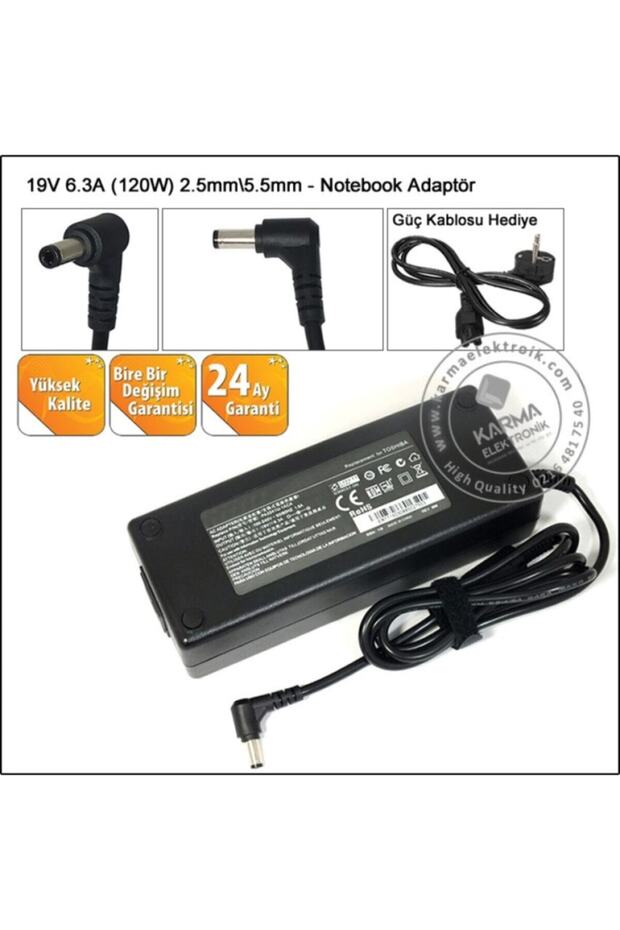 Monster Abra A5 V15.4, A5 V15.4.1, A5 V15.4.2 Uyumlu Notebook Adaptör, Şarj Aleti Cihazı 120W - 1