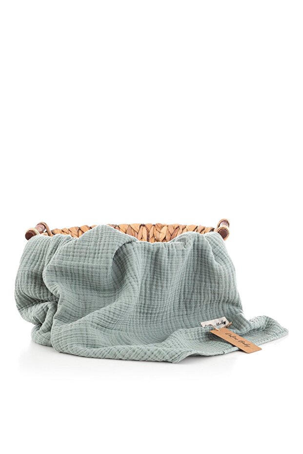 Baby Ice Mountain Green 4 Layer Muslin Blanket 115x115 Cm
