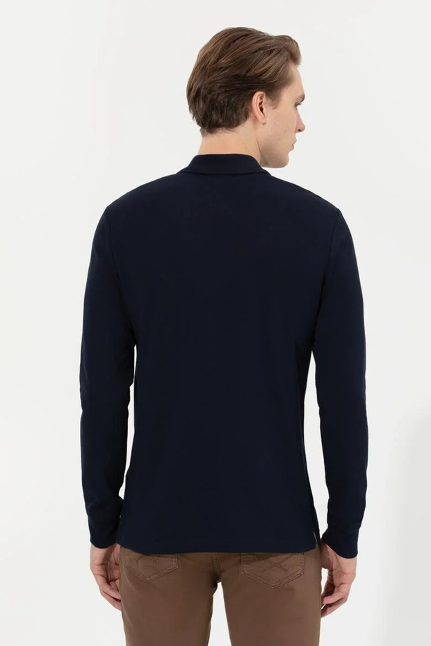 Erkek Lacivert Basic Sweatshirt - 5