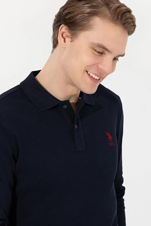 Erkek Lacivert Basic Sweatshirt - 1