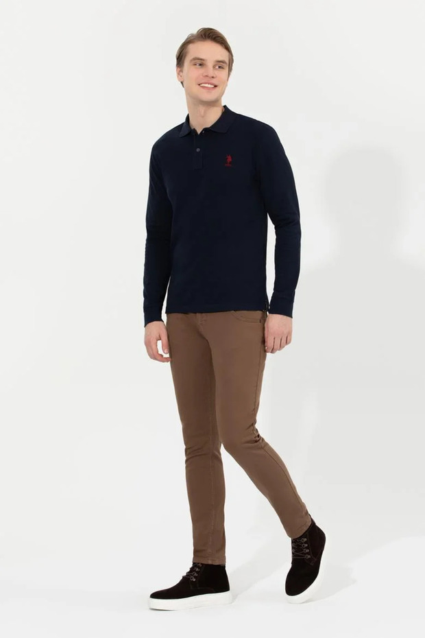 Erkek Lacivert Basic Sweatshirt - 3