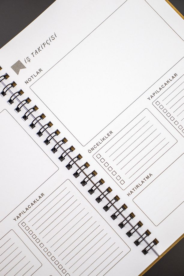 Basic Iş Planlama Not Defteri Günlük Görevlerinizi Kolayca Yönetin Notebook - 3