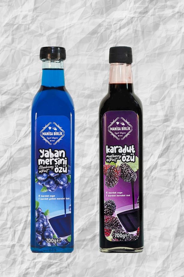 Karadut Özü 700 Ml (konsantre) + Yaban Mersini Özü 700 Ml - 1