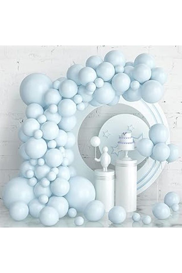 MAKARON MAVİ 20 ADET MAT BALON BÜYÜK BOY 30 CM - 2