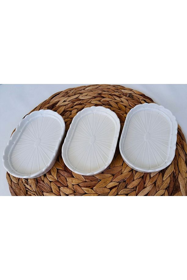 papatya model 3lü oval sunum tabağı-kahvaltılık - 2