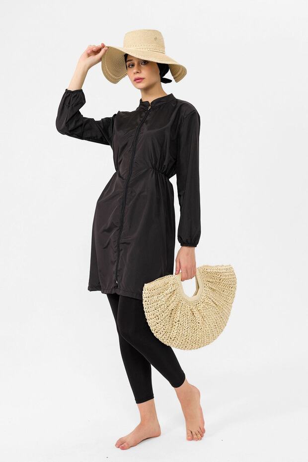 Full Covered Hijab Swimsuit Double Set Tunic Tights