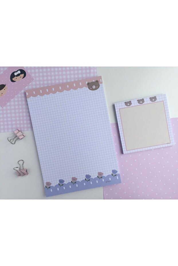 Basic Ayıcık Set Memopad/notepad/defter - 2