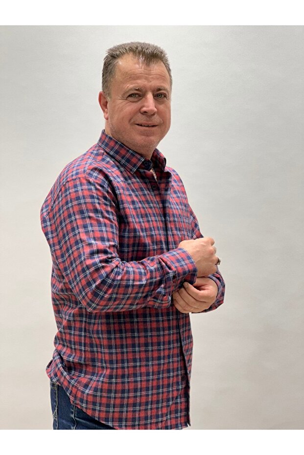 Erkek Tek Cep Kışlık Kaşmir Gömlek - 3