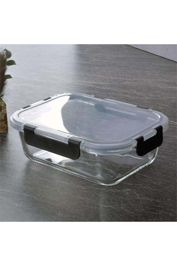 Borosilikat Cam Kilitli 1000ml. Saklama Kabı - 1