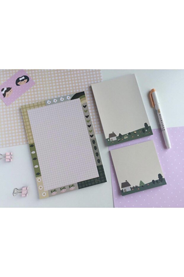Yeşil Nude Set Memopad/notepad/defter - 2