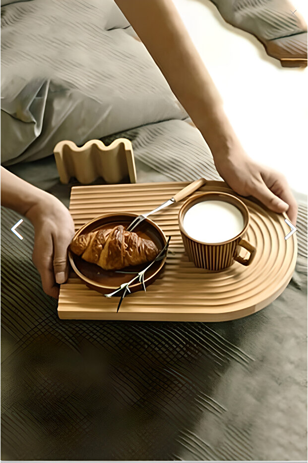 Wood Carved Half Rainbow Decorative Wooden Tray Presentation Tray Presentation Bathroom Tray