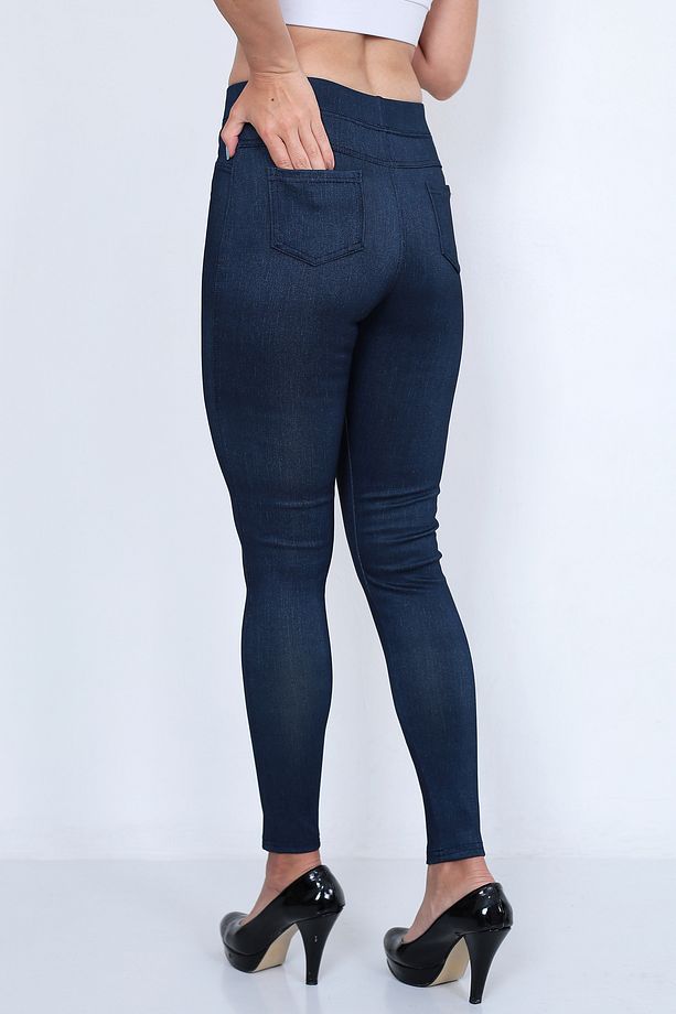 ÇELİK ÖRME KOT GÖRÜNÜMLÜ PANTOLON TAYT - 6