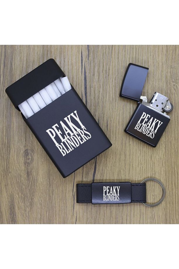 Peaky Blinders Metal Sigara Kutusu, Zippo Çakmak Ve Anahtarlık Seti - 3