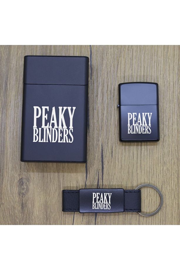 Peaky Blinders Metal Sigara Kutusu, Zippo Çakmak Ve Anahtarlık Seti - 2
