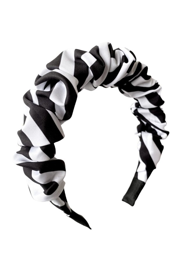 Zebra Pattern Gathered Crown - 1