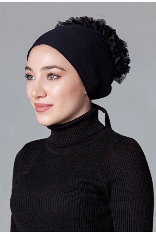 Fırfırlı Bone Tam Saran - 1