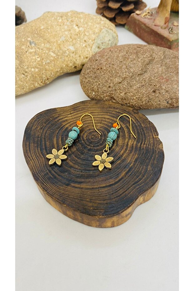 Handmade Ethnic Authentic Hippie Bohemian Flower Earrings