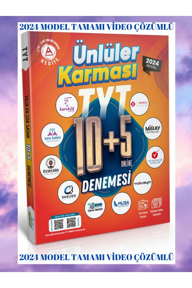 ÜNLÜLER KARMASI  2024 TYT 10 YAYIN 10+5 DENEME YENİ KAPAK - 5