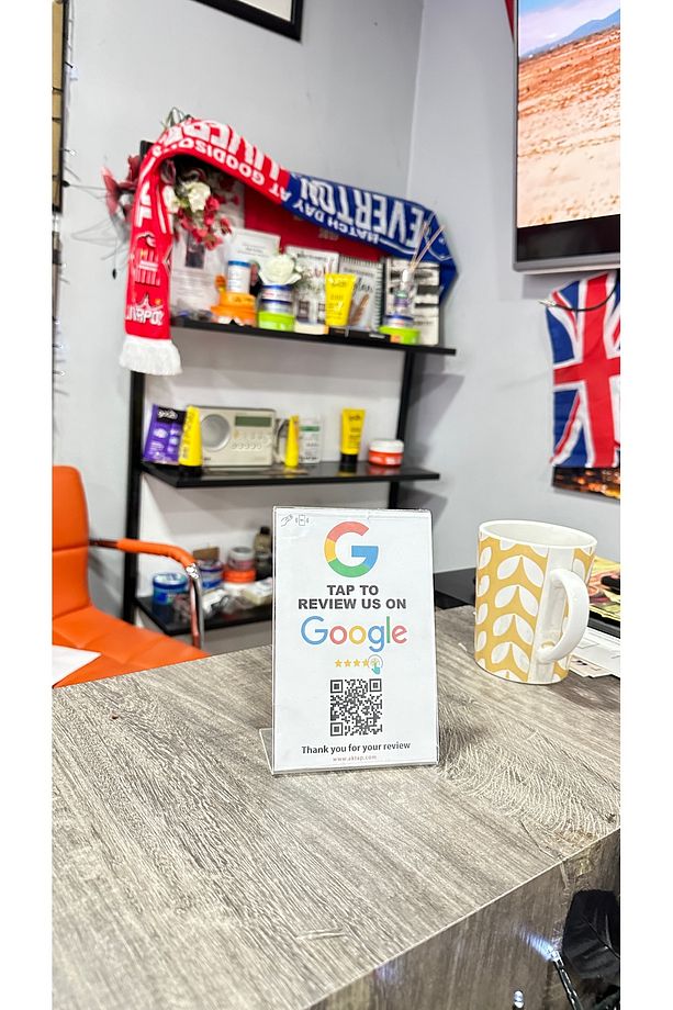 Nfc ve Qr Google yorum standı. masa üstü google yorum kartı. - 7