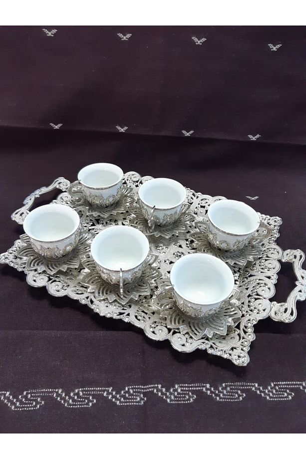 Bakır 6 Lı Kahve Takımı - 1