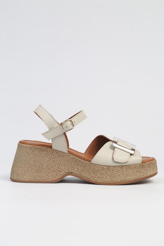 ®| PC-7209- 3807 Beige-Women's Wedge Heel Sandals Shoes
