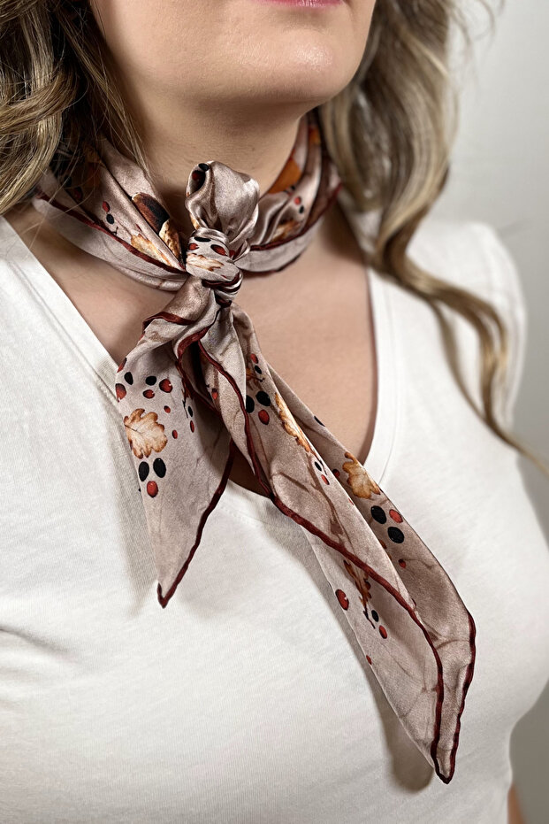 Autumn Twill Saten Fular - 3