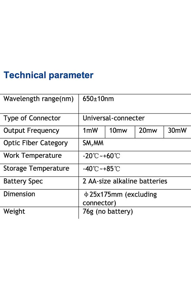 Fiber Optik Lazer 10 mW Işık Kaynağı Visual Fault Locator - 4