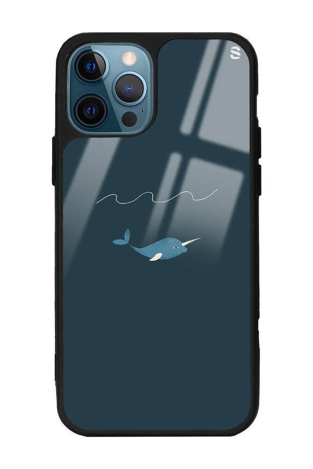 حافظة هاتف لامعة بتصميم Doodle Fish لهاتف iPhone 15 Pro Max