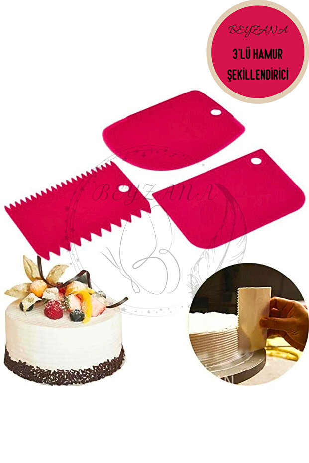 Dough Scraper Set of 3 - Cutter and Decorator