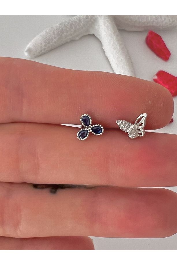Çelik ikili kıkırdak helix tragus piercing(2 adet) - 2